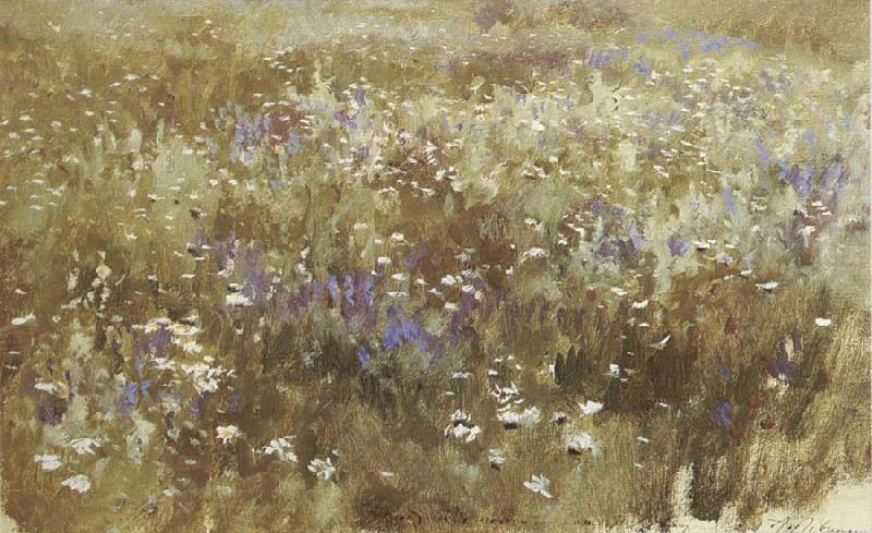 Bluhende meadow, Levitan, Isaak